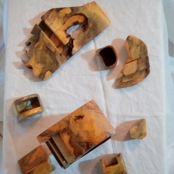 Handcrafted artist wood jewelry box men - Picture 8 of 8